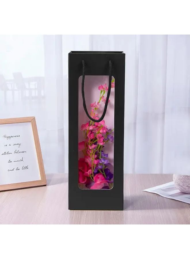 Brown Wine Gift Bags With Window 12PCS For Bottles Flowers Gifts New Year Birthday Housewarming - Image 2